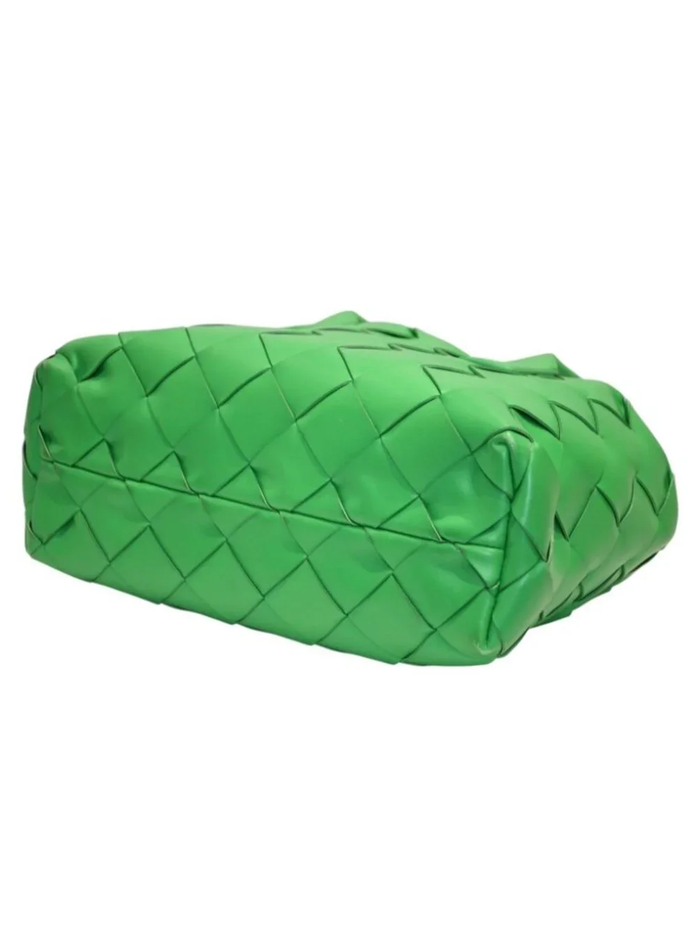 Bottega Veneta Intrecciato Handbag Green Calfskin Gold